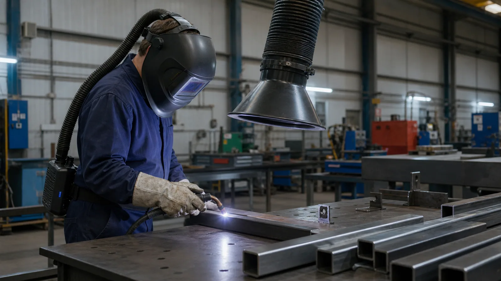Dust or fume respiratory exposure at work shown through the actual Australian work task or exposure, without an injury reenactment, branding or embedded words.