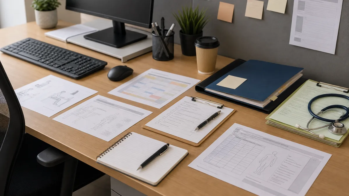 Work stress incident workers compensation evidence review with incident records, medical reports, certificate of capacity and workplace duties documents.
