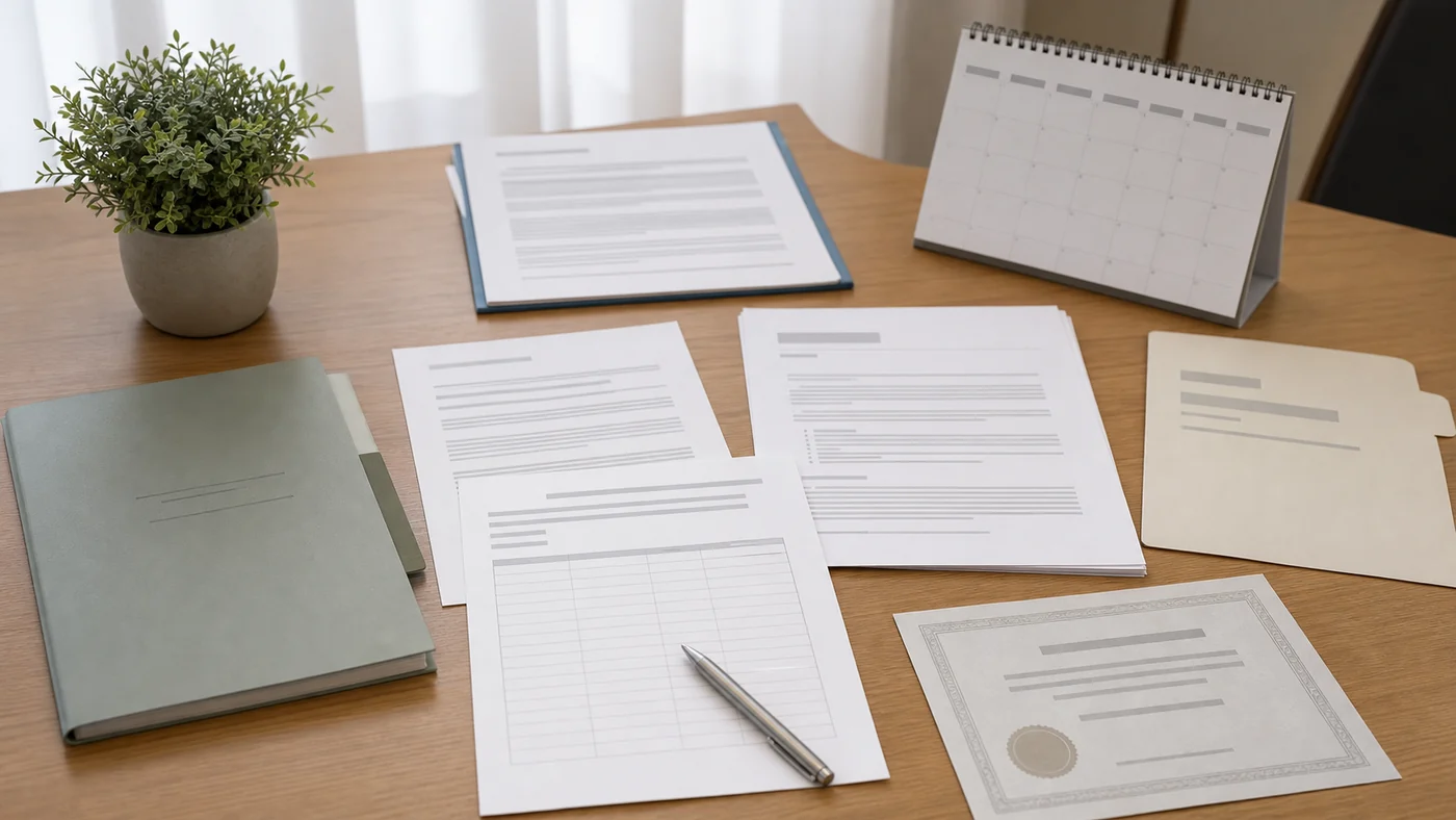 Workplace 職場いじめ 傷害（Workplace bullying injury） の証拠確認場面。事故記録、医学報告、capacity certificate、職務資料が含まれます。