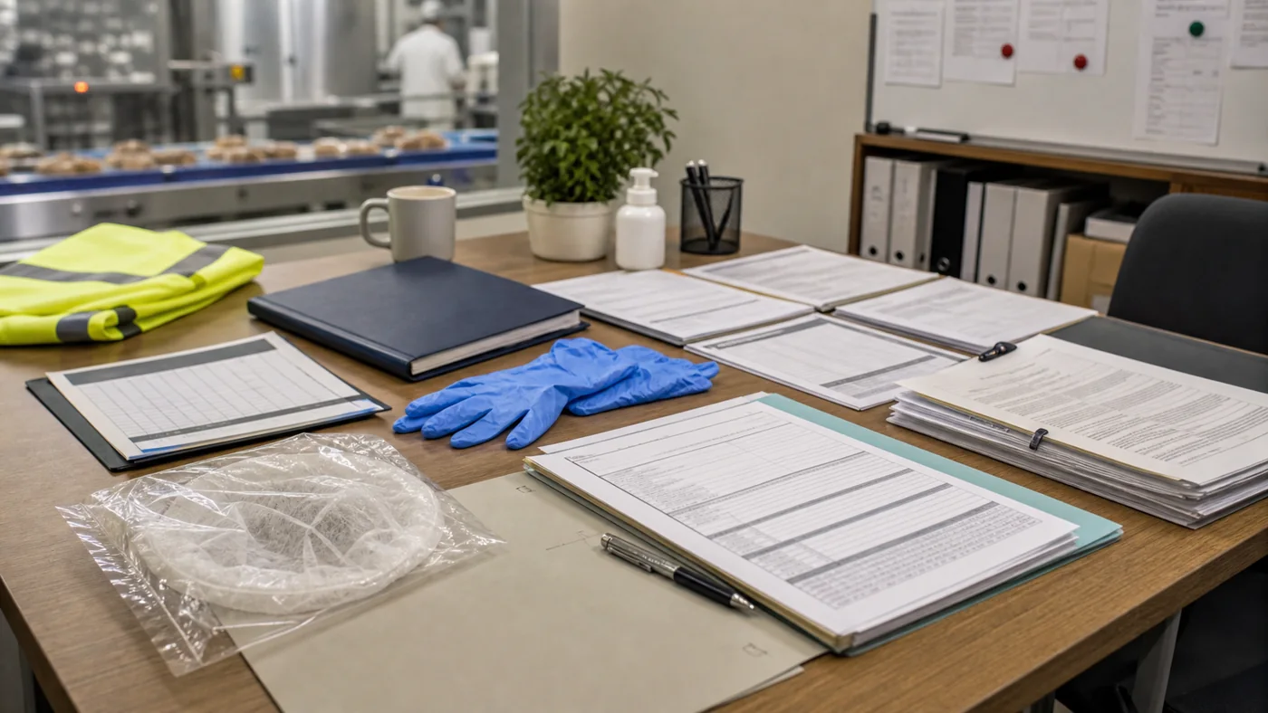Food production worker claim review desk with wage records, medical certificates, treatment notes, written decisions, and return-to-work planning for Mars Australia Pty Ltd.