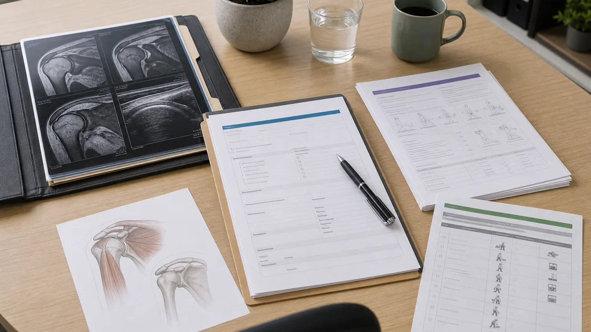 Arm injury workers compensation evidence review with medical reports, treatment notes, certificate of capacity and workplace duties documents.